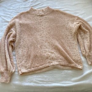 Fate tan cheetah print sweater